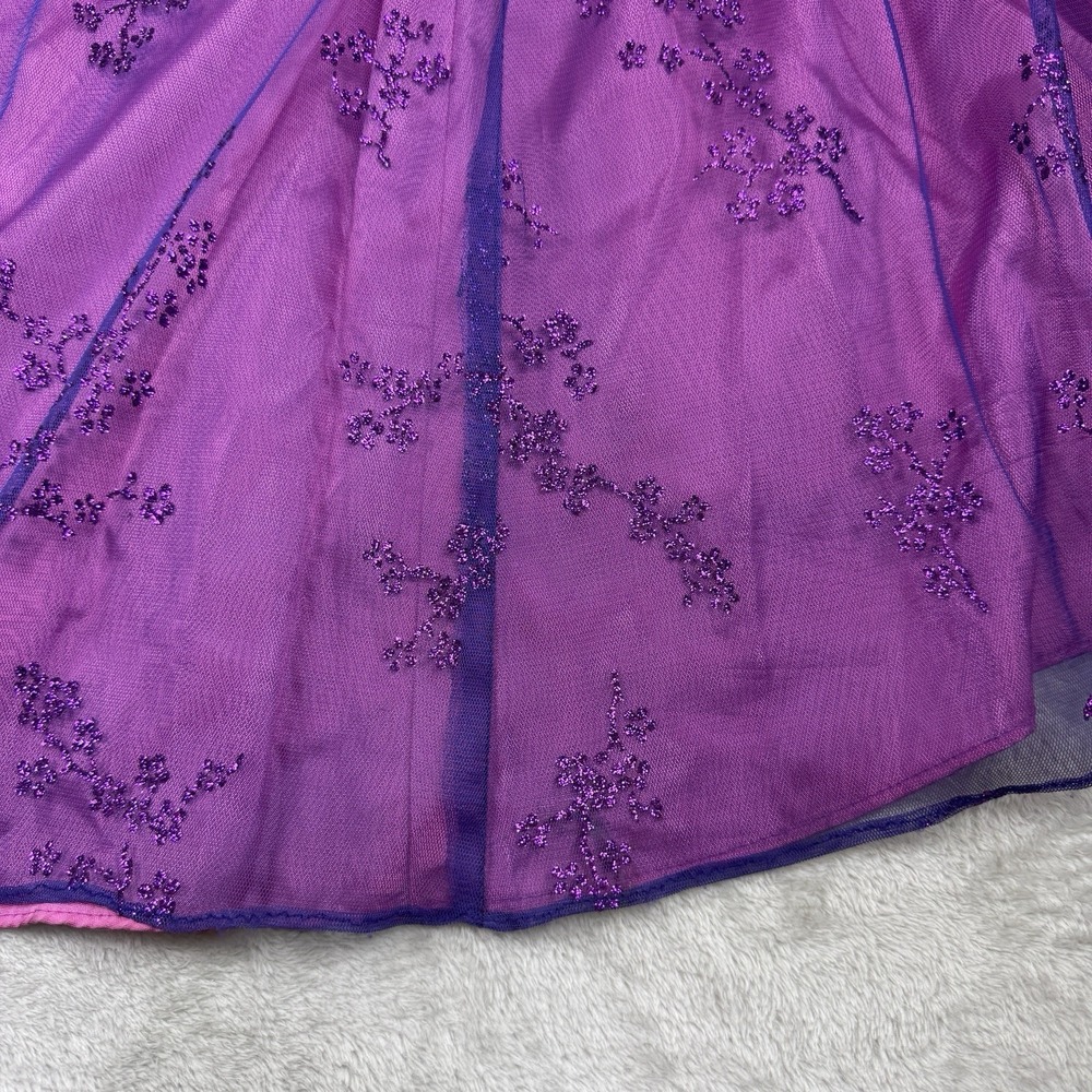 Vtg Zum Zum Purple Glitter Formal Dress Y2K Fairy Prom HoCo 2XL Sheer READ - Picture 13 of 13